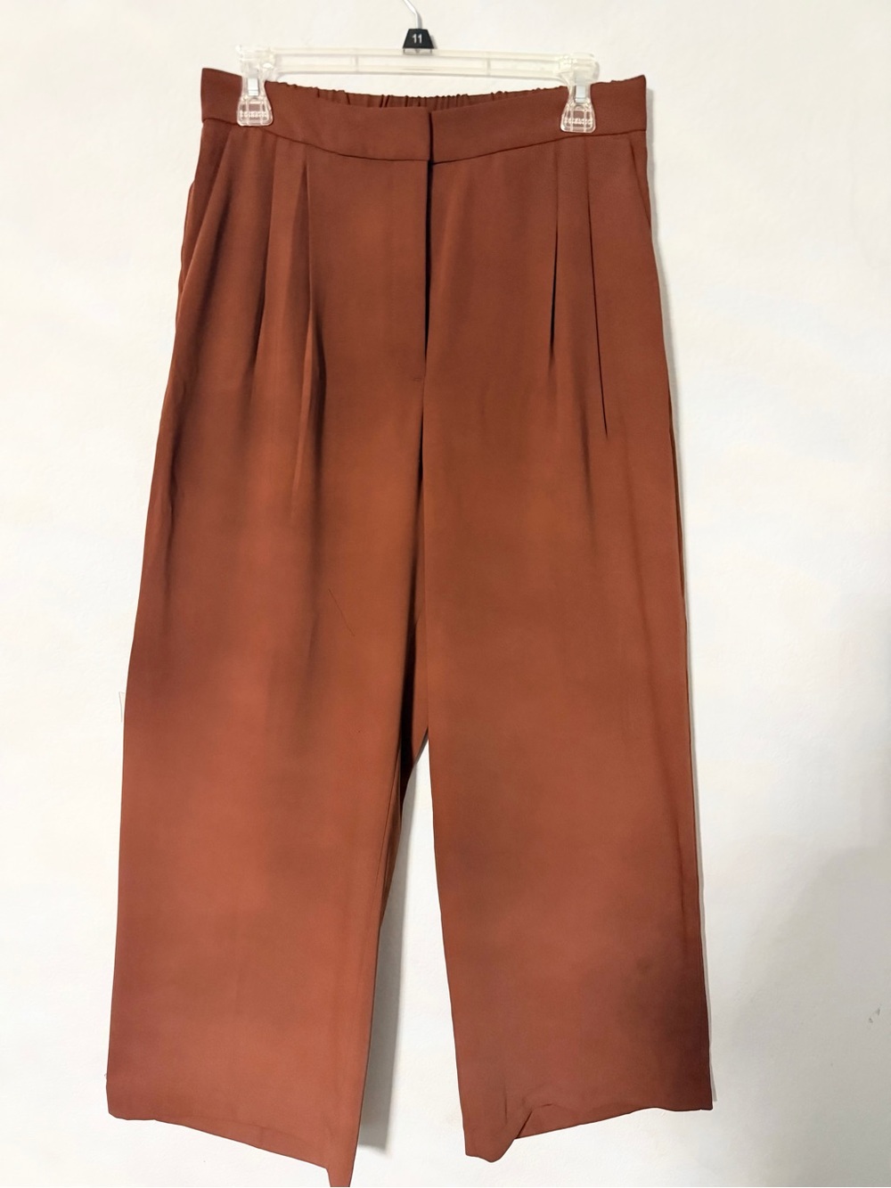 Express Women’s High-Waist Stylist Wide Leg Pants - Brick Rust